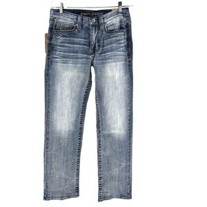 NEW Cody James Men's Jackson Slim Straight Jeans 30X32 Stampede Wash Western
